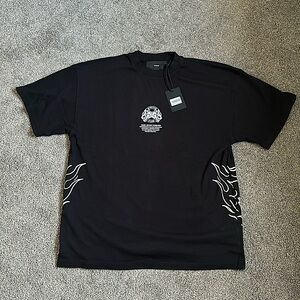 Dark Sport Fired Up “Premium” Oversize T-Shirt in Black